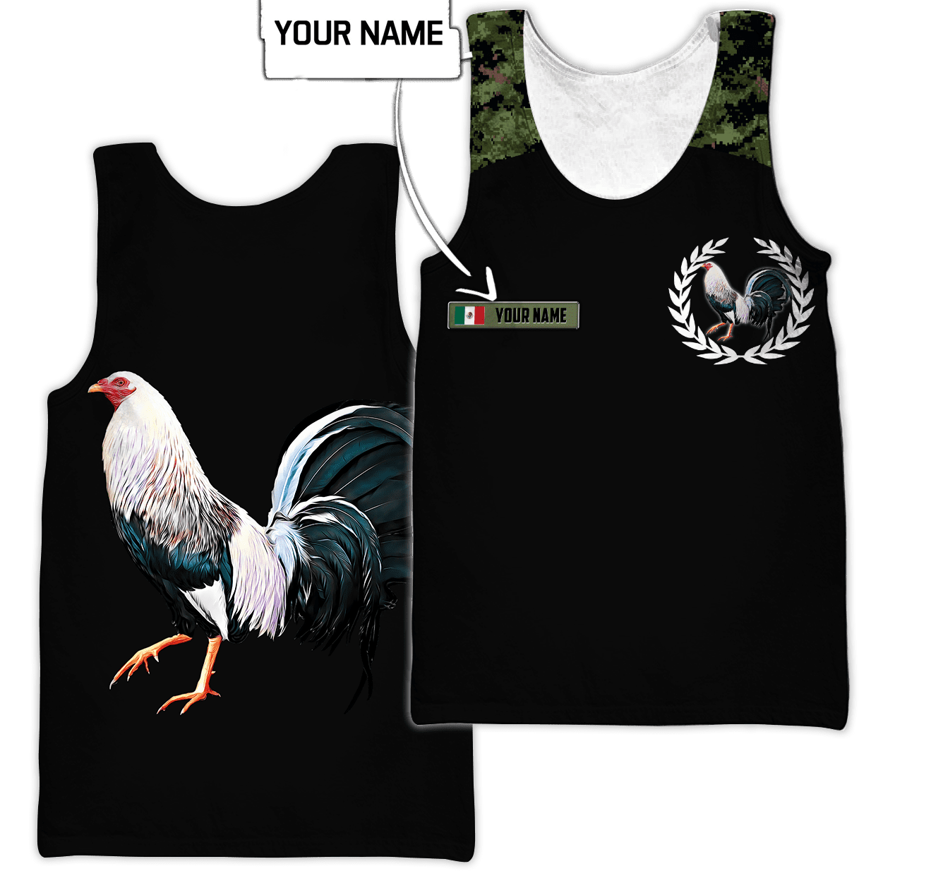 Personalized Mexican Rooster 3D Printed Unisex Shirts HHT08052102