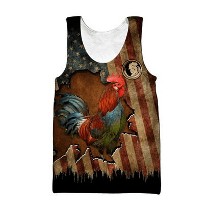 Rooster 3D Printed Unisex Shirts Pi22052102