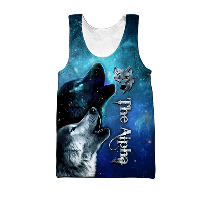 The Alpha Wolf 3D All Over Printed Unisex Deluxe Hoodie ML