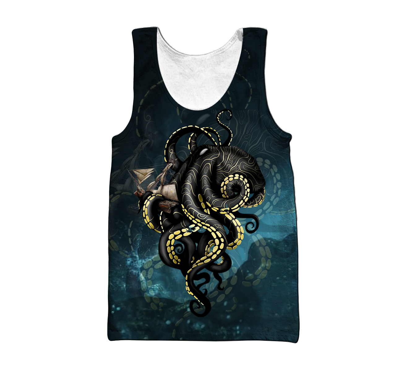 Premium Unisex Hoodie Kraken Octopus King of The Seven Seas ML