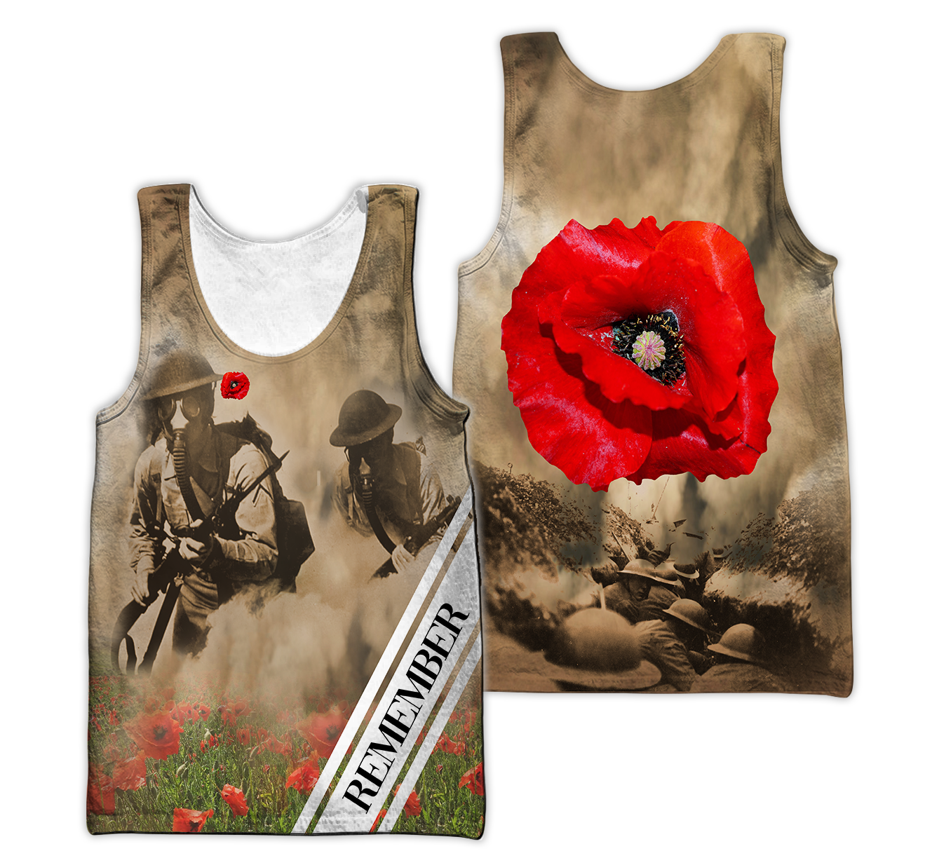 Remembrance Day Lest We Forget 3D All Over Printed Unisex Shirts