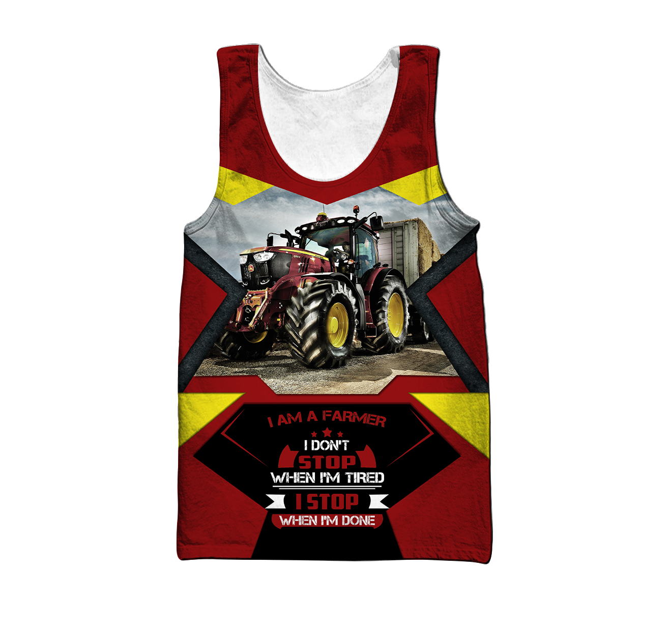 3D All Over Printed Tractor red  Unisex Shirts Custom Name XT PD04022101-S1