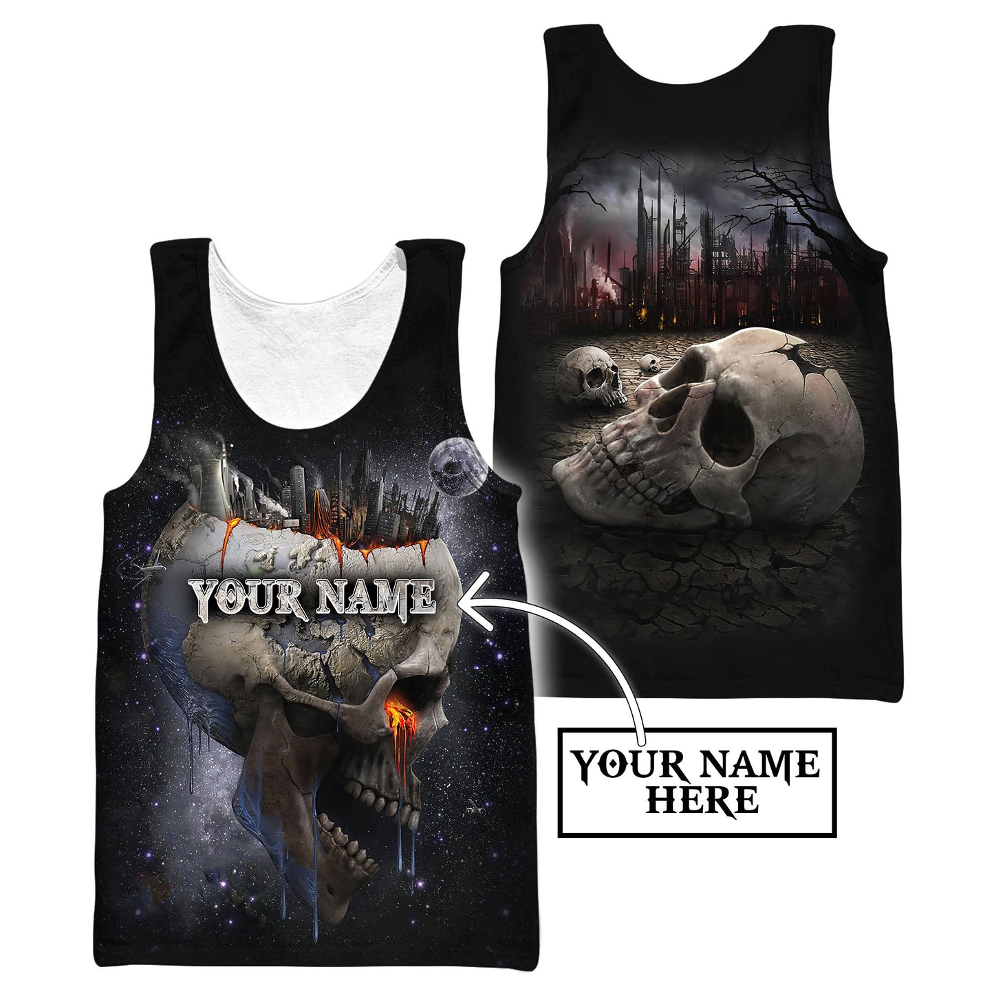 Customize Name Dead City Skull Hoodie For Men And Women NTN15032104
