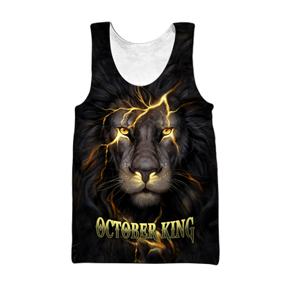 October Lion 3D All Over Printed Unisex Shirts Pi21012110