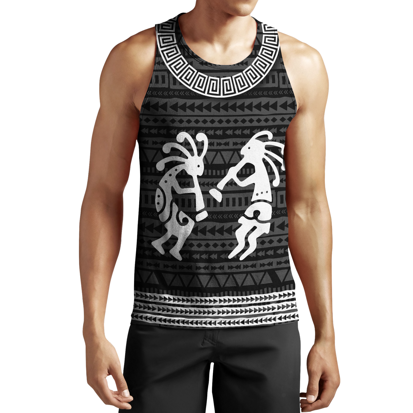 Kokopelli Black White 3D All Over Printed Shirts DZ28052102 NT