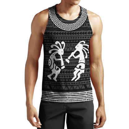 Kokopelli Black White 3D All Over Printed Shirts DZ28052102 NT