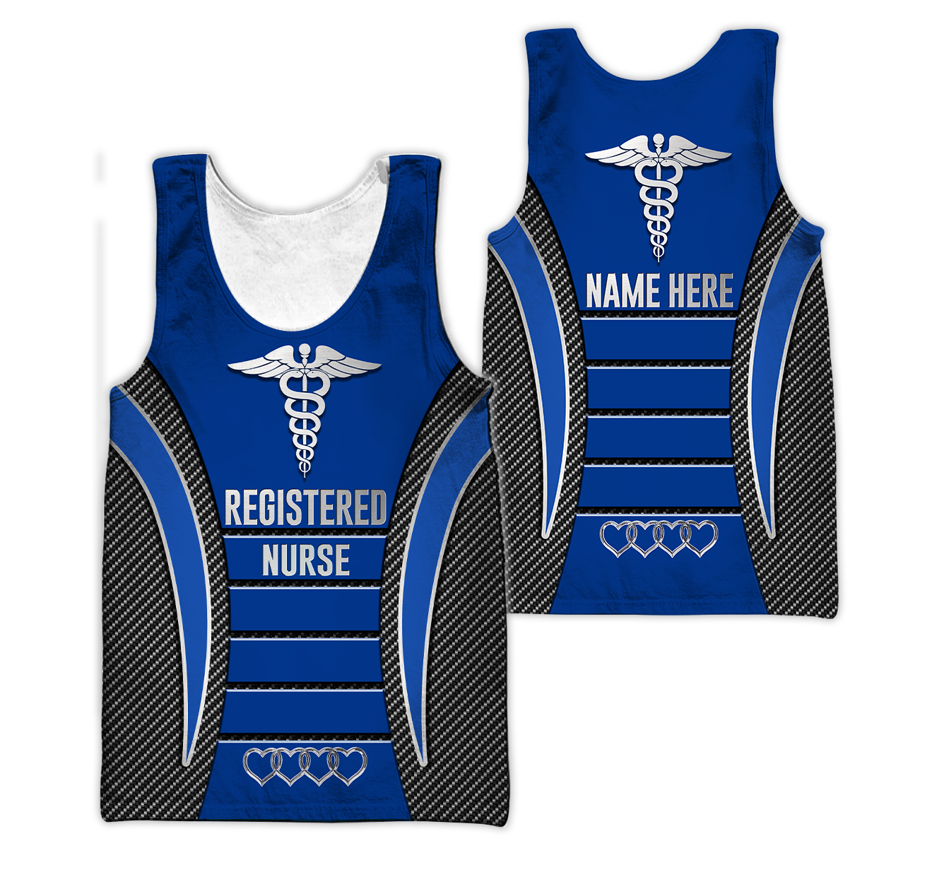 3D All Over Printed RN Nurse Unisex Shirts Custom Name XT
