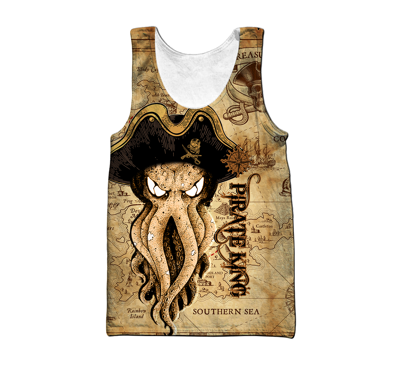 Premium Unisex Hoodie Octopus Pirate King ML