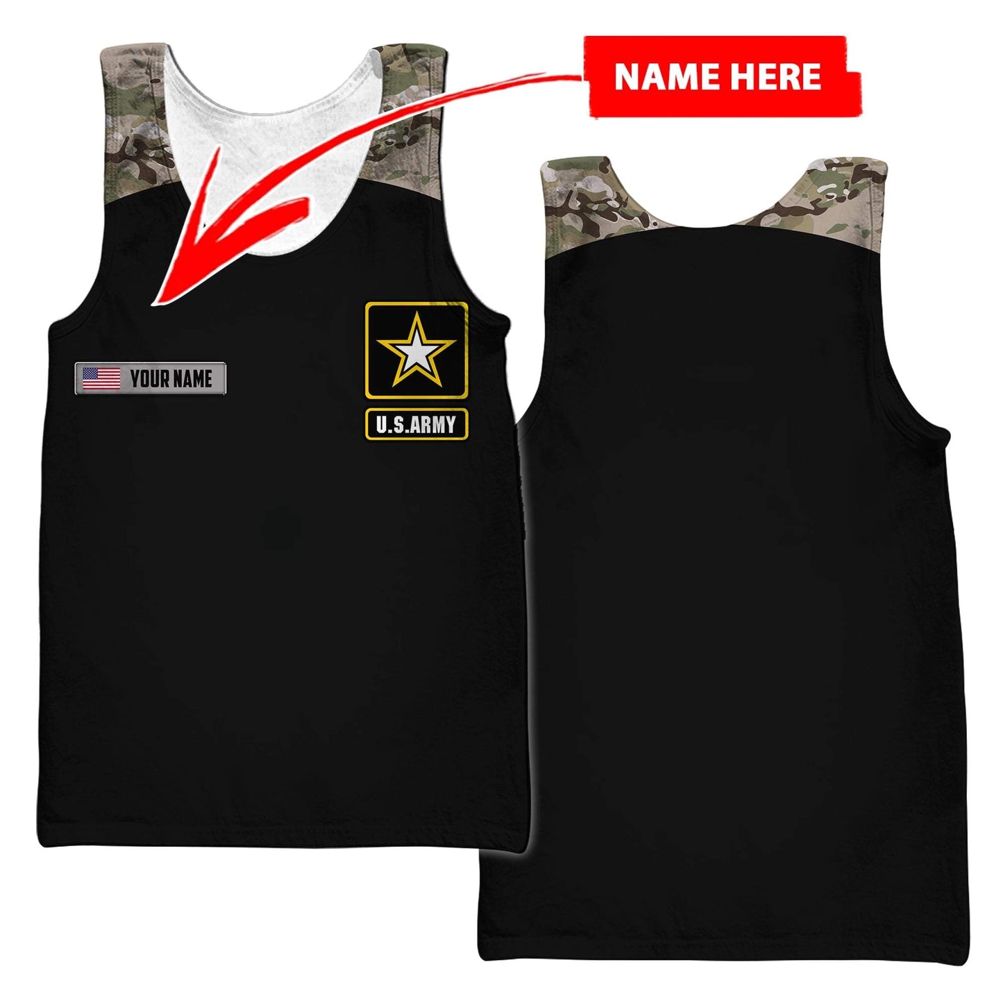 Personalized Name - The United States Army 3D All Over Printed Shirts Pi13042101