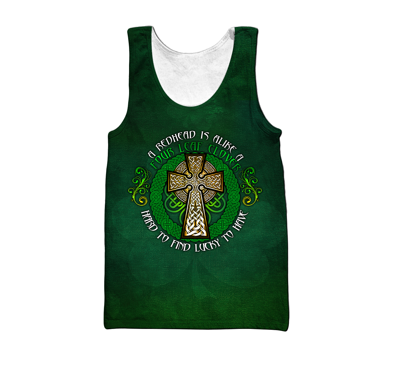 Premium Unisex Hoodie Irish St.Patrick  Celtic Cross And Shamrock  ML
