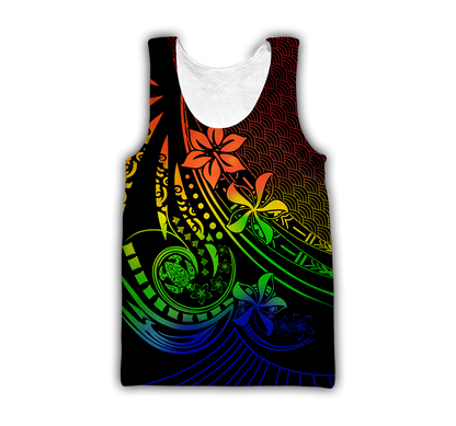Amazing Polynesian Tattoo And Frangipani Flower Unisex Deluxe Hoodie ML
