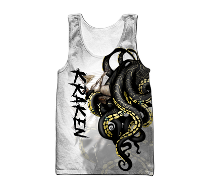 Premium Unisex Hoodie Kraken Octopus King of The Seven Seas III ML