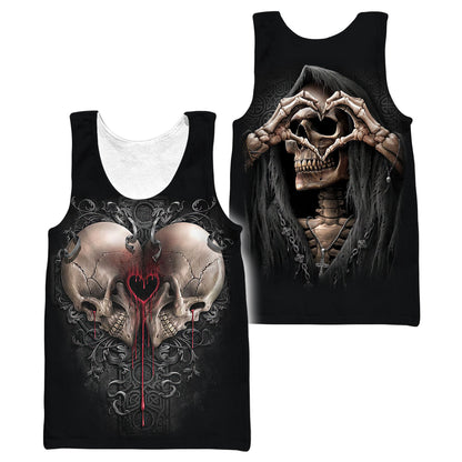 Heart Skull Hoodie For Men And Women NTN16032104