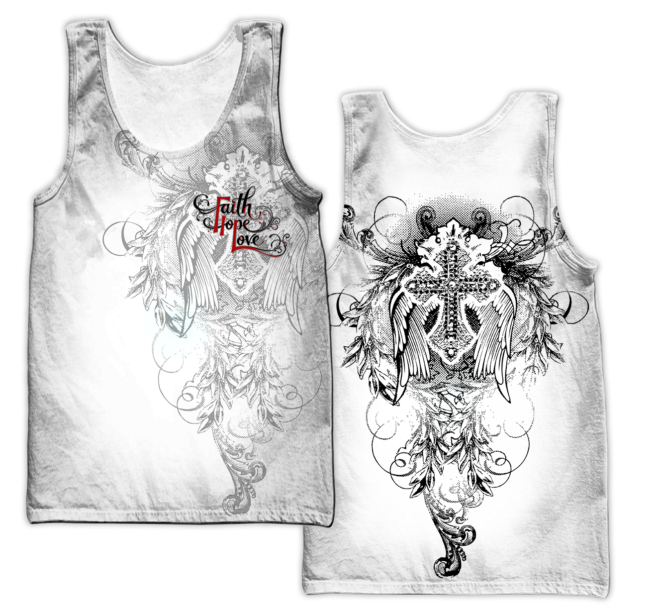 Faith Hope Love Jesus 3D All Over Printed Unisex Shirts