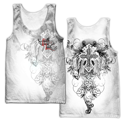 Faith Hope Love Jesus 3D All Over Printed Unisex Shirts