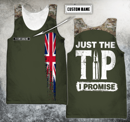 Custom name British Camo 3D Design print shirts