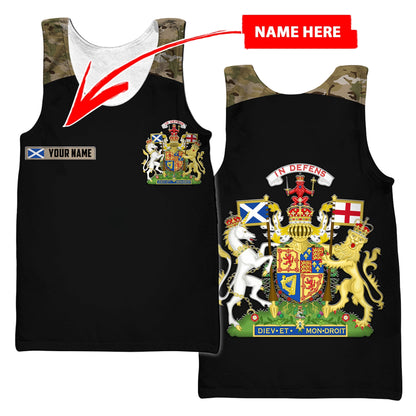 Custom Name XT Scottish Coat of Arms 3D Printed Shirts Pi13042104