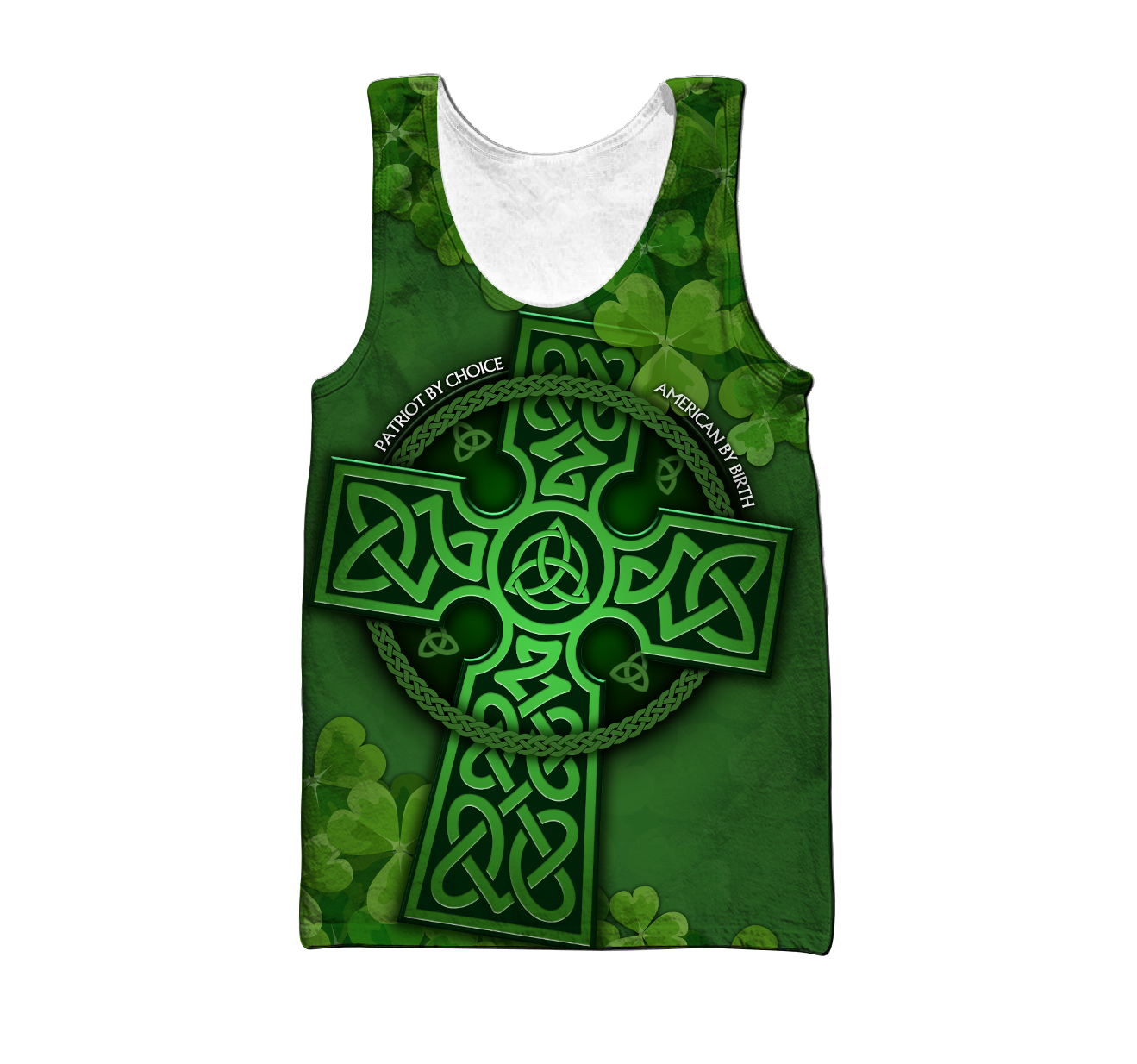 Premium Unisex Hoodie Irish St.Patrick  Celtic Cross And Shamrock  ML