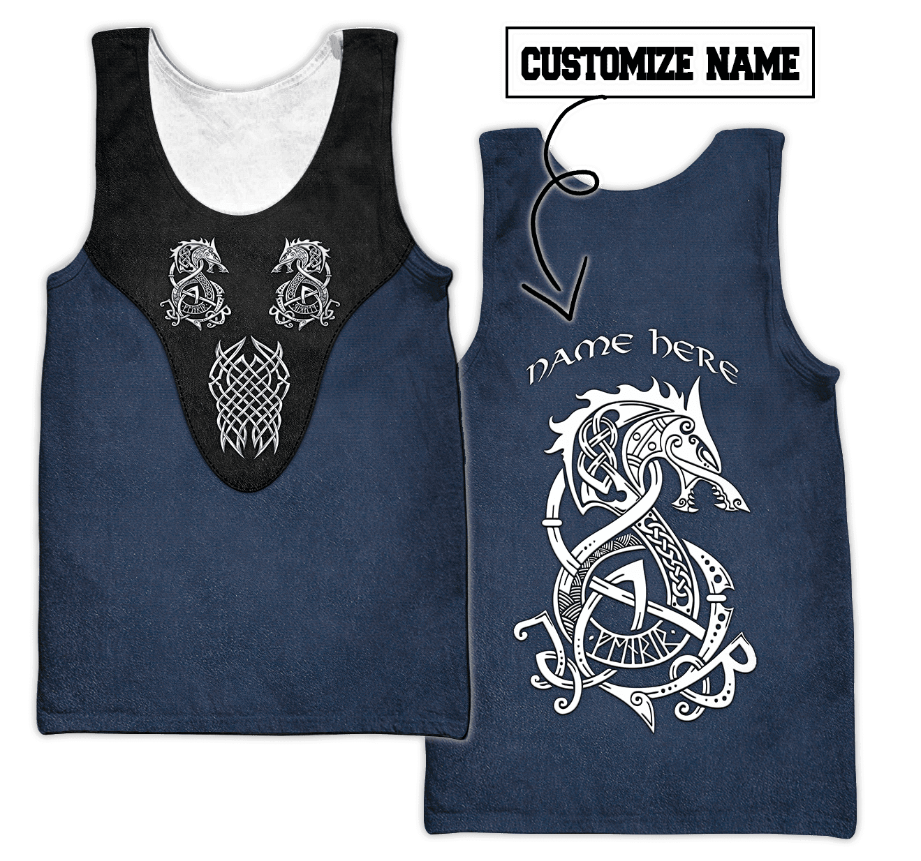 Customized Name Viking 3D All Over Printed Unisex Shirts