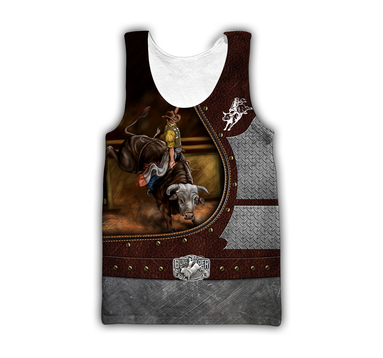 Personalized Name Bull Riding 3D All Over Printed Unisex Shirts Brown Ver