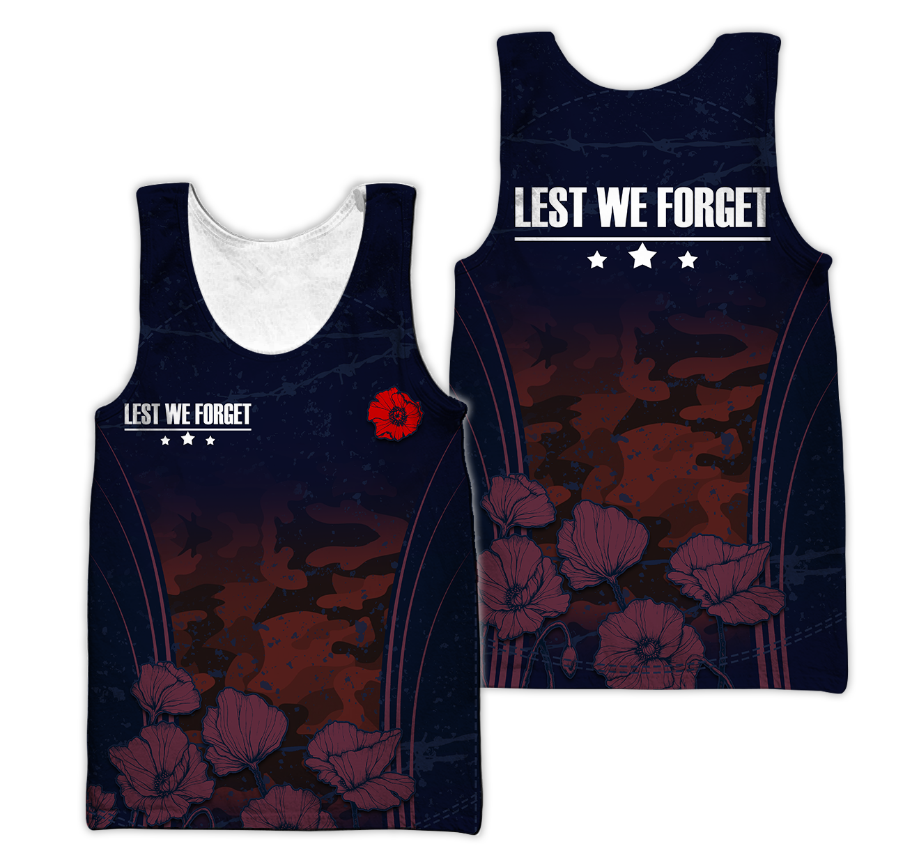 Remembrance Day Lest We Forget 3D All Over Printed Unisex Shirts