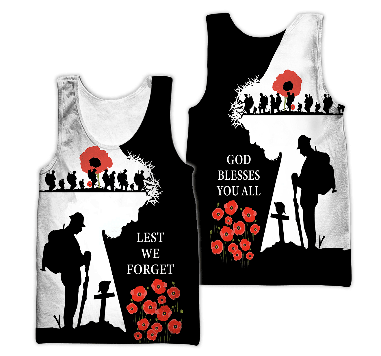 Remembrance Day Lest We Forget 3D All Over Printed Unisex Shirts