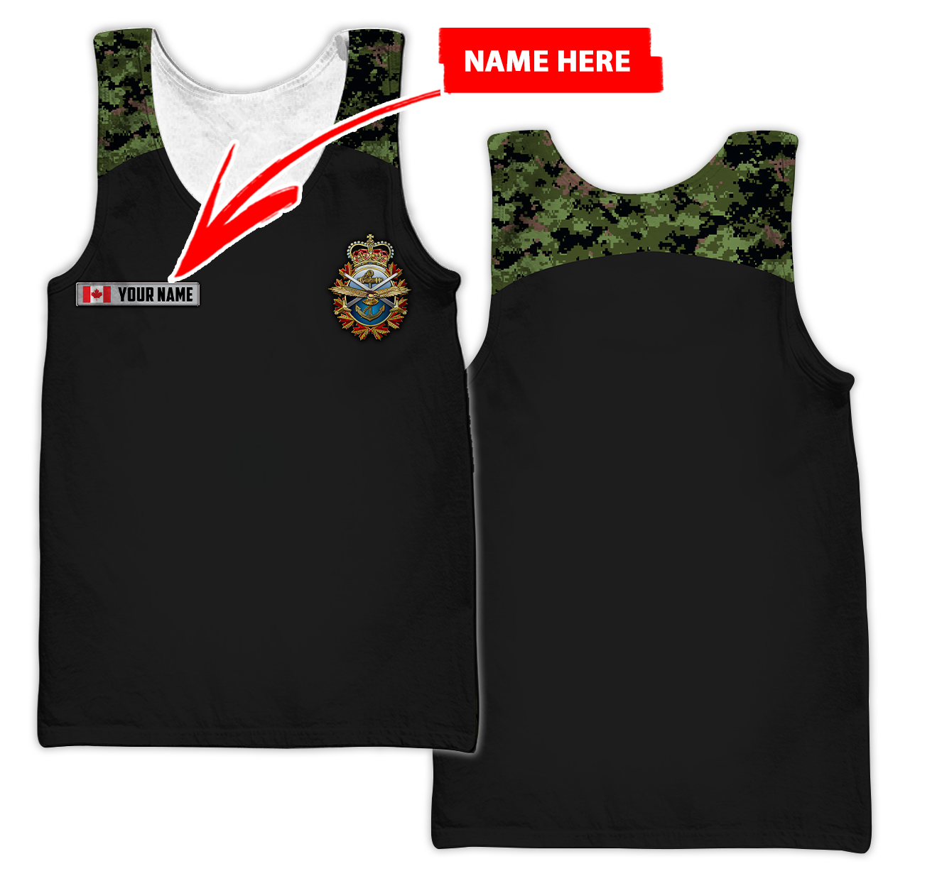 Custom Name XT Canadian 3D Printed Clothes PD16042105