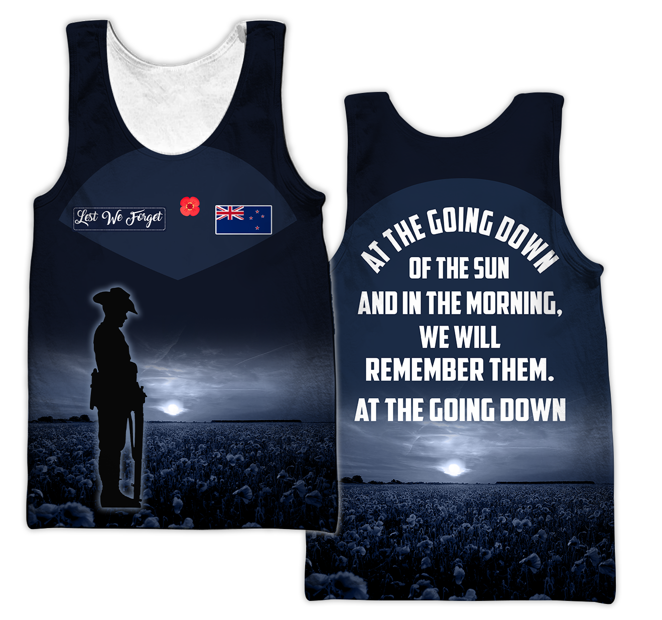 Premium Lest We Forget New Zealand Veteran 3D All Over Printed