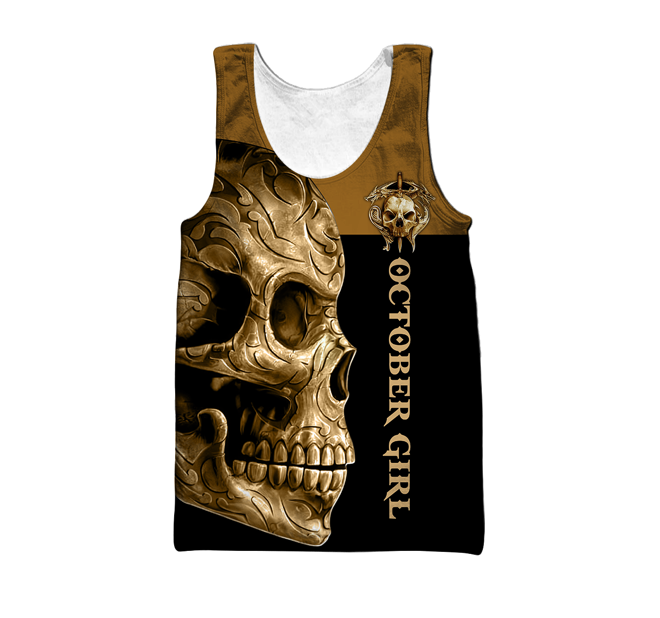 October Girl Skull 3D All Over Printed Shirts For Men and Women MH28062101
