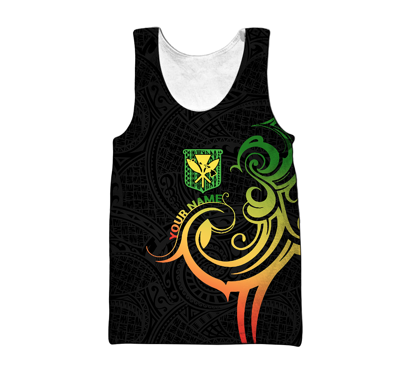 Polynesian Kanaka Hawaii Peronalized Name 3D Unisex Hoodie