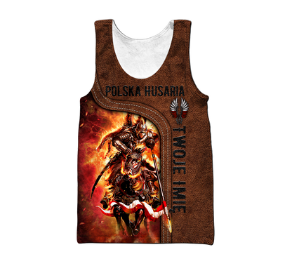 Premium Winged Hussars Leather Pattern Custom name 3D Printed Shirts