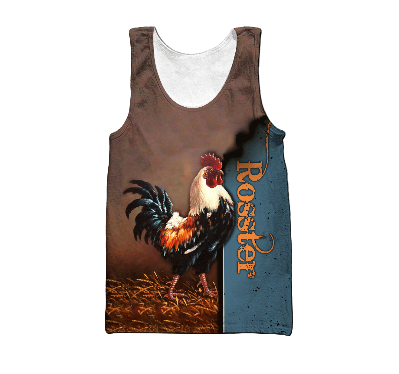 Rooster 3D All Over Printed Unisex Deluxe Hoodie ML