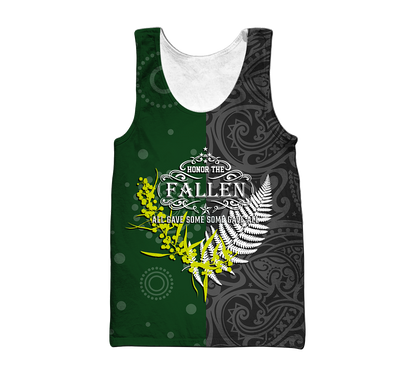 Honor and respect day culture Australia and Kiwi Veteran 3D print shirts