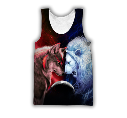 Wolf and Lion 3D All Over Printed Shirts For Men and Women