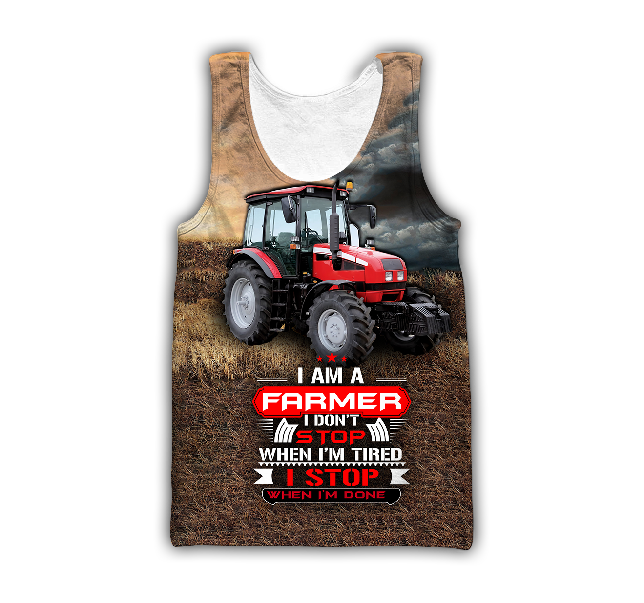 3D All Over Printed Tractor  Red  Unisex Shirts Custom Name XT NTN20022103