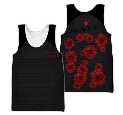 Remembrance Day Lest We Forget 3D All Over Printed Unisex Shirts