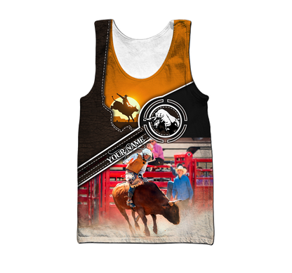 Personalized Name Bull Riding 3D All Over Printed Unisex Shirts Bull Rider Ver2