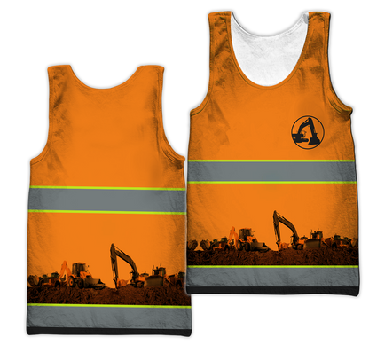 Personalized Excavator 3D All Over Printed Unisex Shirts