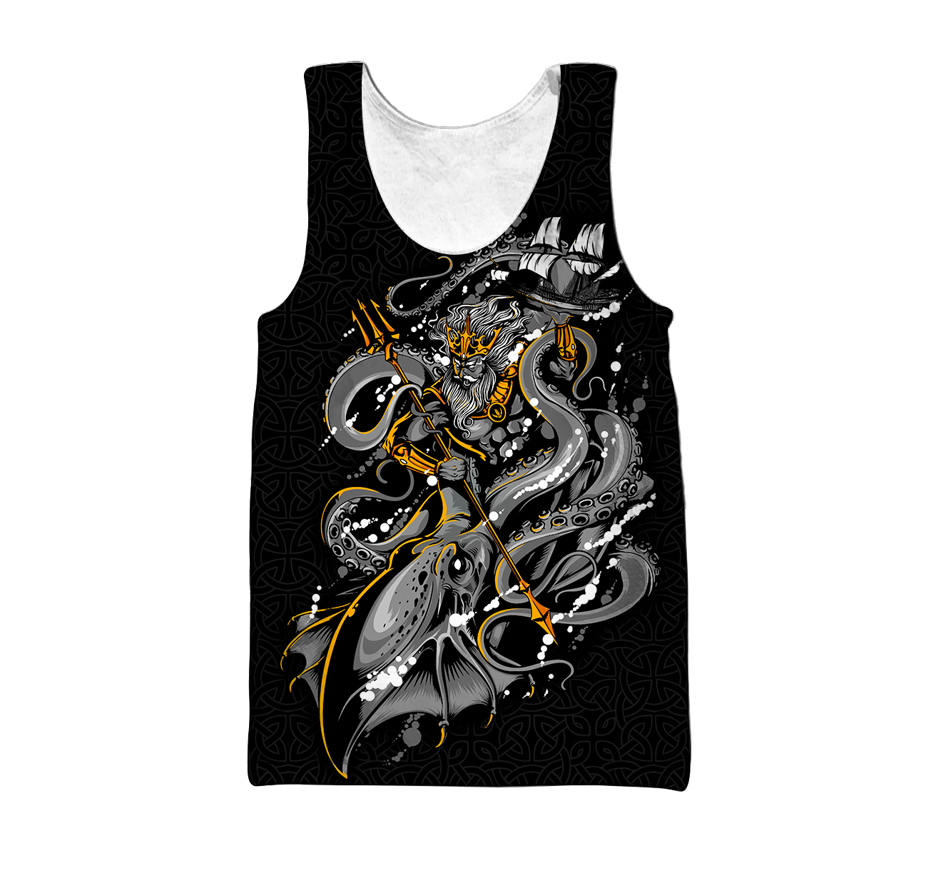 Premium Unisex Hoodie Kraken Octopus And Poseidon ML