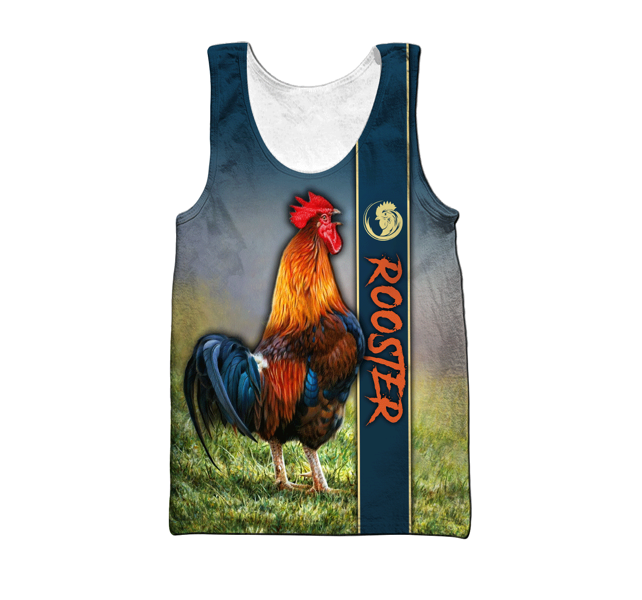 Rooster 3D All Over Printed Unisex Deluxe Hoodie ML