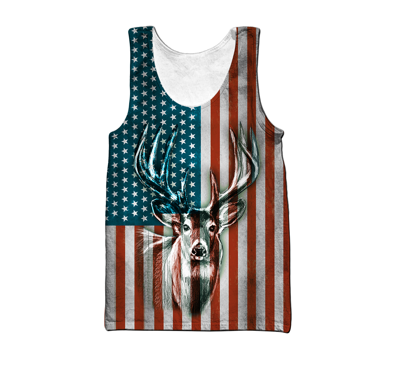 US Deer Persionalized Name 3D All Over Printed Shirts MH21052101