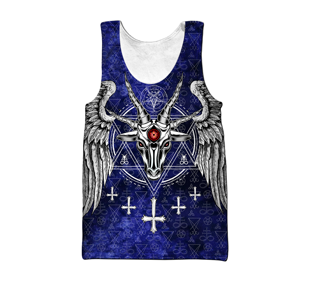 3D All Over Printed Satanic Blue Unisex Shirts XT