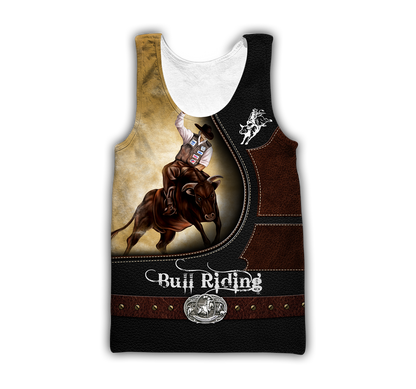 Personalized Name Bull Riding 3D All Over Printed Unisex Shirts Yellow Ver2