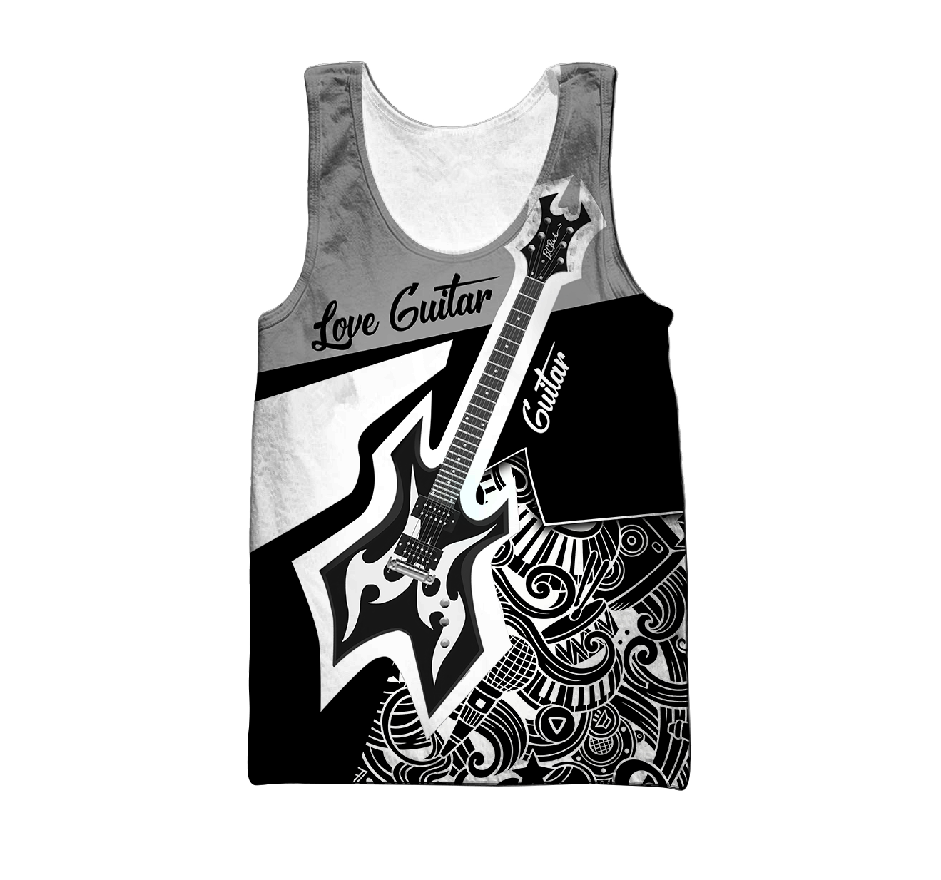 Love Guitar All Over Printed Unisex Shirts
