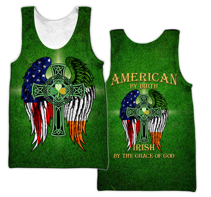 American By Birth - Irish By The Grace Of God 3D All Over Printed Unisex Shirts DQB02012101