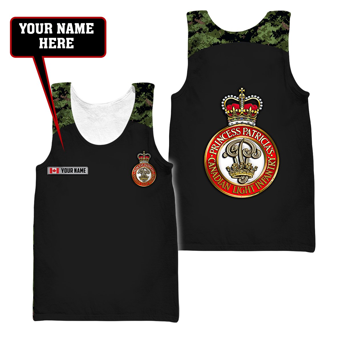 Custom Name XT Canadian Veteran PPCLI 3D Printed Clothes AM06042103