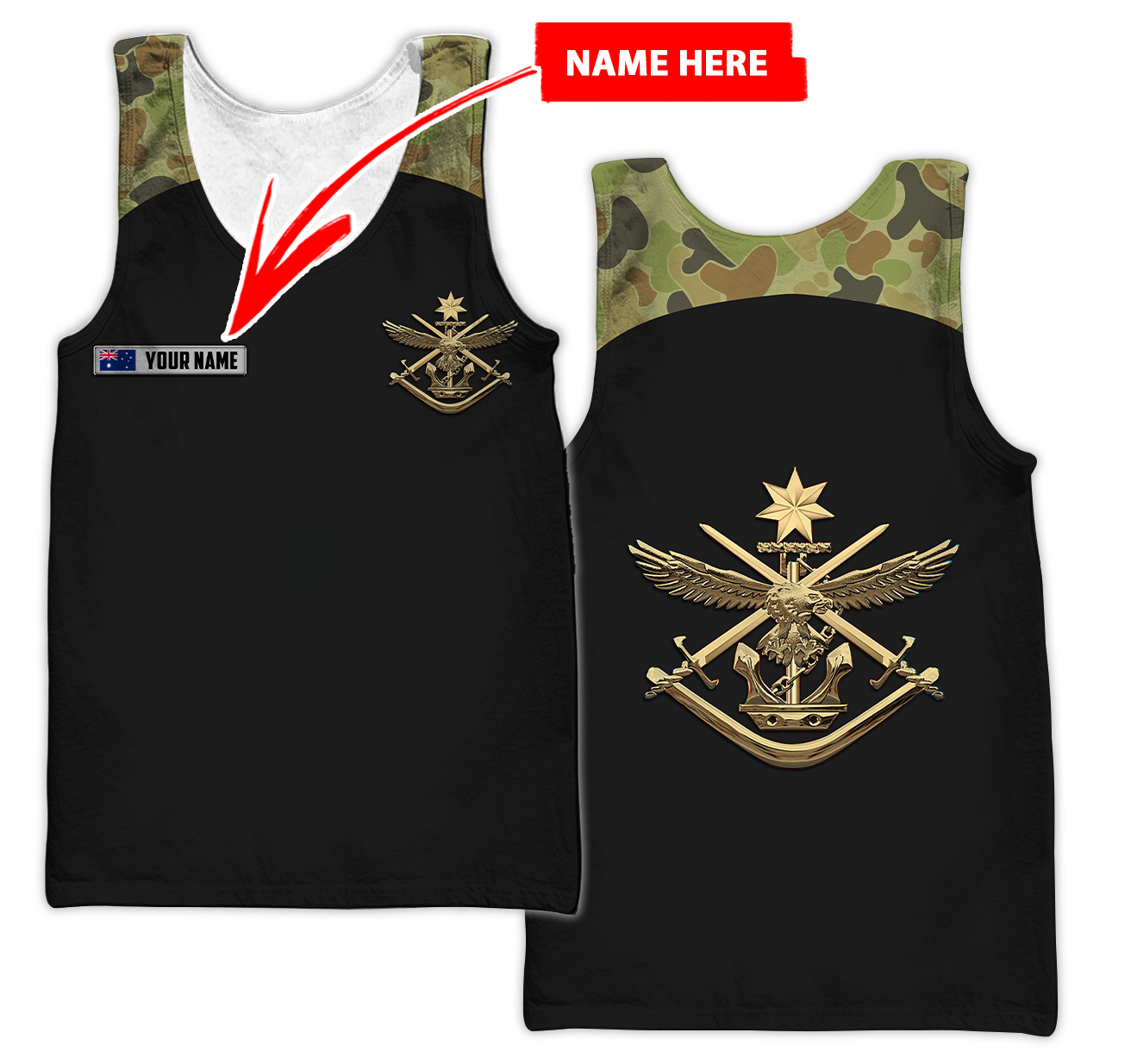 Personalized Australian Defence Force 3D Printed Unisex Shirts TN PD29032103