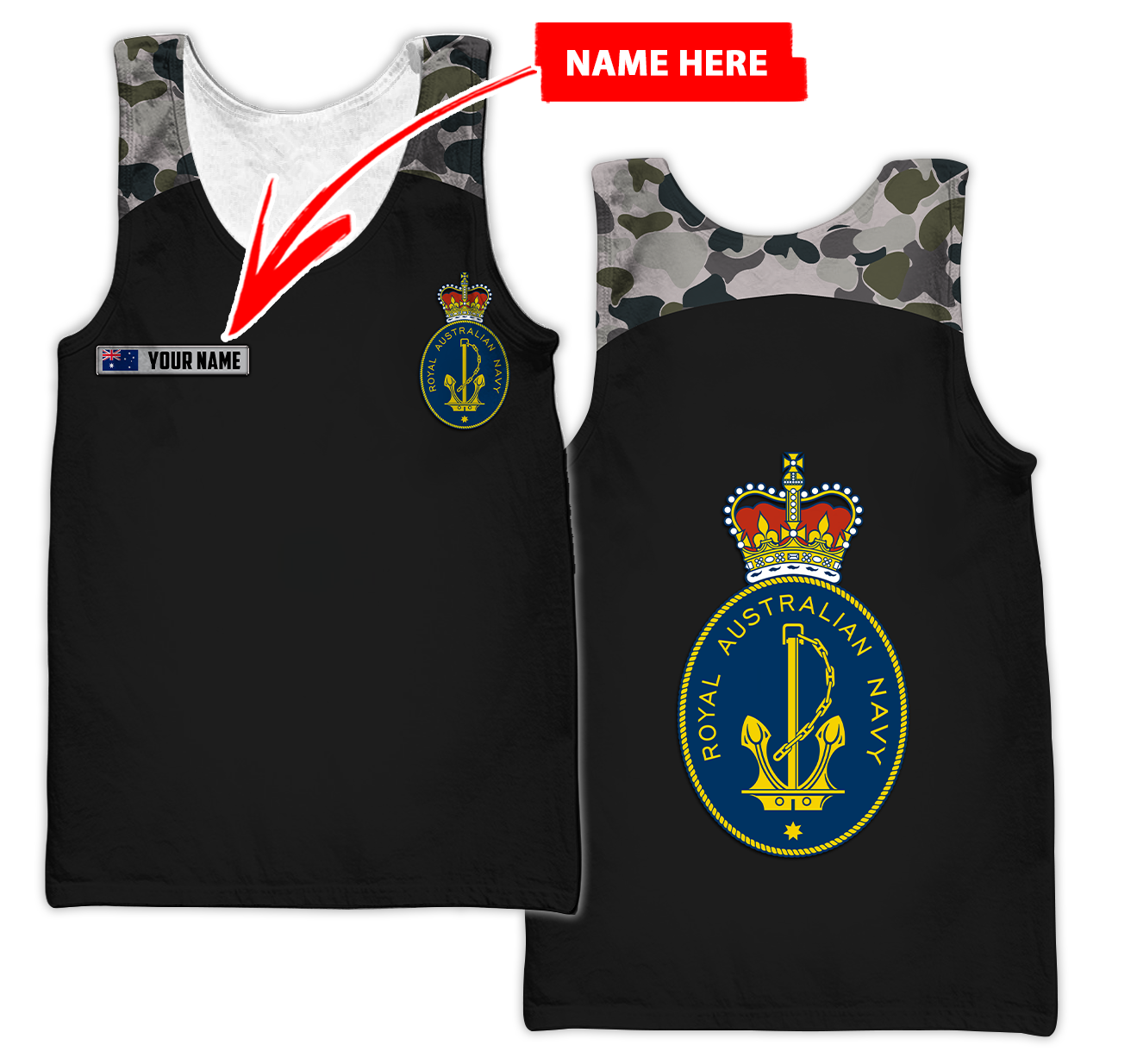 Personalized Royal Australian Navy 3D Printed Unisex Shirts TN PD29032104