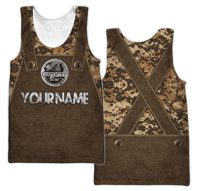 Premium Custome Name Carpenter 3D All Over Printed Unisex Shirts