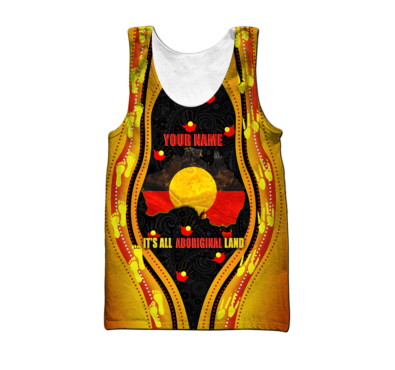 Custom name Proud to be Aboriginal Golden style 3d printed shirts